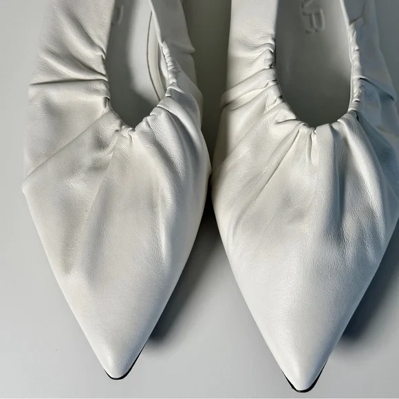 NWOB BY FAR REGINA WHITE NAPPA LEATHER